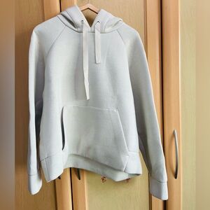 Boxy double-faced viscose hoodie sweater top